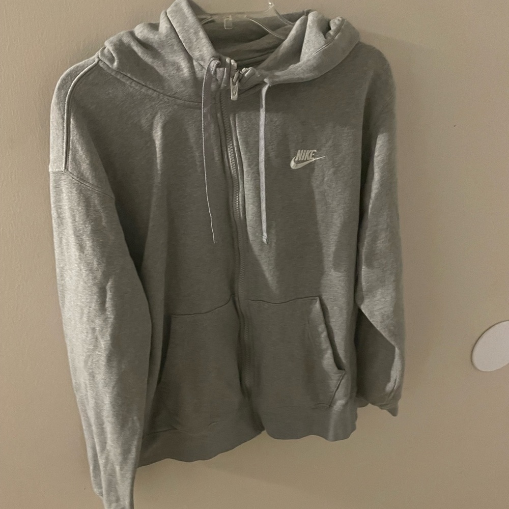 Gray Nike Fleece Hoodie